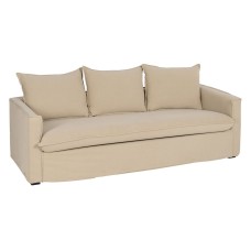 3-Seater Sofa Beige 220 x 95 x 90 cm