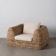 Armchair Natural Rattan Foam 111 x 97 x 63 cm