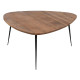 Juego de 3 mesas Negro Natural Hierro Madera de acacia 86 x 81 x 43 cm (3 Unidades)