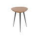 Juego de 3 mesas Negro Natural Hierro Madera de acacia 86 x 81 x 43 cm (3 Unidades)