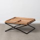 Centre Table Natural Iron Mango wood 85 x 85 x 39 cm