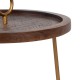 Side table Golden Wood Brown Iron 38 x 38 x 66 cm