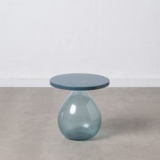 Side table 40 x 40 x 39,7 cm Crystal Blue Metal