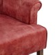 Armchair 77 x 64 x 88 cm Synthetic Fabric Wood Dark Red