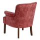 Armchair 77 x 64 x 88 cm Synthetic Fabric Wood Dark Red