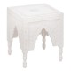 Side table Wood White 36 x 36 x 42 cm DMF