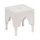 Side table Wood White 36 x 36 x 42 cm DMF