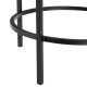 Side table Crystal Black Metal 40 x 40 x 65 cm