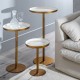 Side table Golden White Iron 30 x 30 x 44 cm