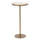 Side table 40 x 40 x 85 cm Golden White Iron