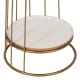 Side table 40,5 x 40,5 x 62 cm Golden White Iron