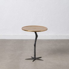 Side table Black Golden Metal Aluminium 39 x 39 x 48 cm