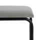 Bench 110 x 40 x 68 cm Synthetic Fabric Grey Metal