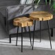 Side table Black Golden Metal Aluminium 30 x 30 x 47 cm