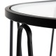 Side table 56 x 35,5 x 56 cm Crystal Black Metal (2 Units)