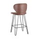 Stool 45 x 48,5 x 95 cm Metal Camel Synthetic Leather