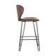 Stool 45 x 48,5 x 95 cm Metal Camel Synthetic Leather