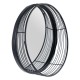 Wall mirror 41 x 13 x 41 cm Black Metal