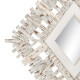 Wall mirror 95 x 8 x 115 cm Teak White
