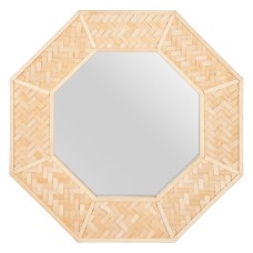 Wall mirror 81 x 6,5 x 81 cm Natural Bamboo