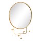 Wall mirror 76 x 6 x 104 cm Golden Metal