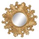 Wall mirror 114 x 4,5 x 114 cm Crystal Golden Wood