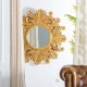 Wall mirror 114 x 4,5 x 114 cm Crystal Golden Wood