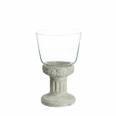 Candleholder 17,5 x 17,5 x 29,5 cm Crystal Grey Cement