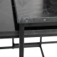 Side table 50 x 50 x 46 cm Black Metal Marble (2 Units)