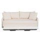 Sofá Cama 200 x 94 x 86 cm Tejido Sintético Crema
