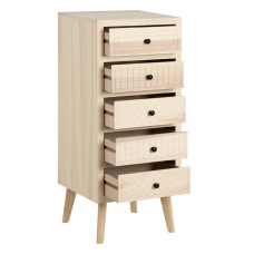 Chest of drawers MARIE 42 x 40,2 x 100 cm Natural Wood DMF