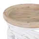 Side table 42 x 42 x 56 cm Natural Wood White