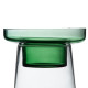 Portavelas 16,5 x 16,5 x 28,5 cm Verde Vidrio