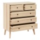 Chest of drawers MARIE 85 x 40 x 95 cm Natural Wood DMF