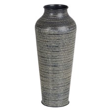 Vase 20 x 20 x 49,5 cm Black Aluminium