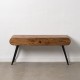 TV furniture 118 x 36 x 55 cm Natural Black Wood Iron