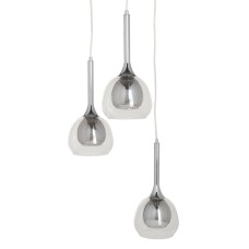 Ceiling Light Crystal Grey Metal 33 x 33 x 50 cm