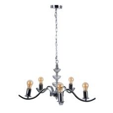 Ceiling Light 63,5 x 60,5 x 91 cm Crystal Metal Silver