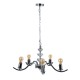 Ceiling Light 63,5 x 60,5 x 91 cm Crystal Metal Silver