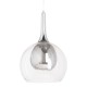 Ceiling Light Crystal Grey Metal 30 x 30 x 50 cm