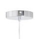 Ceiling Light Crystal Grey Metal 30 x 30 x 50 cm