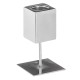 Candleholder 9 x 9 x 15 cm Metal Silver