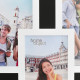 Photo frame 62 x 1,2 x 42 cm Crystal Black White DMF
