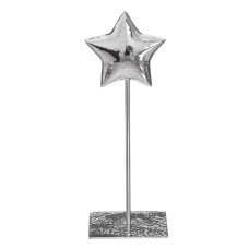 Decorative Figure Star Silver 10 x 10 x 28 cm