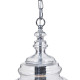 Ceiling Light 28 x 28 x 36 cm Crystal Metal Silver