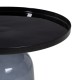 Side table 45 x 45 x 47 cm Crystal Black Grey Metal