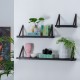 Shelves 40 x 18 x 28 cm Black Wood Leather