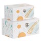 Decorative box PVC Canvas Paper DMF Fern 30 x 18 x 15 cm (2 Pieces)