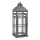 Lantern 28 x 28 x 75 cm Candleholder Grey Fir wood (2 Units)