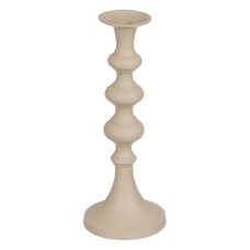 Candleholder 13 x 13 x 33 cm Aluminium Cream